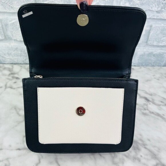 Kate Spade Woven Remi Flap Chain Crossbody & Large Bifold Wallet In Houndstooth - Picture 7 of 15